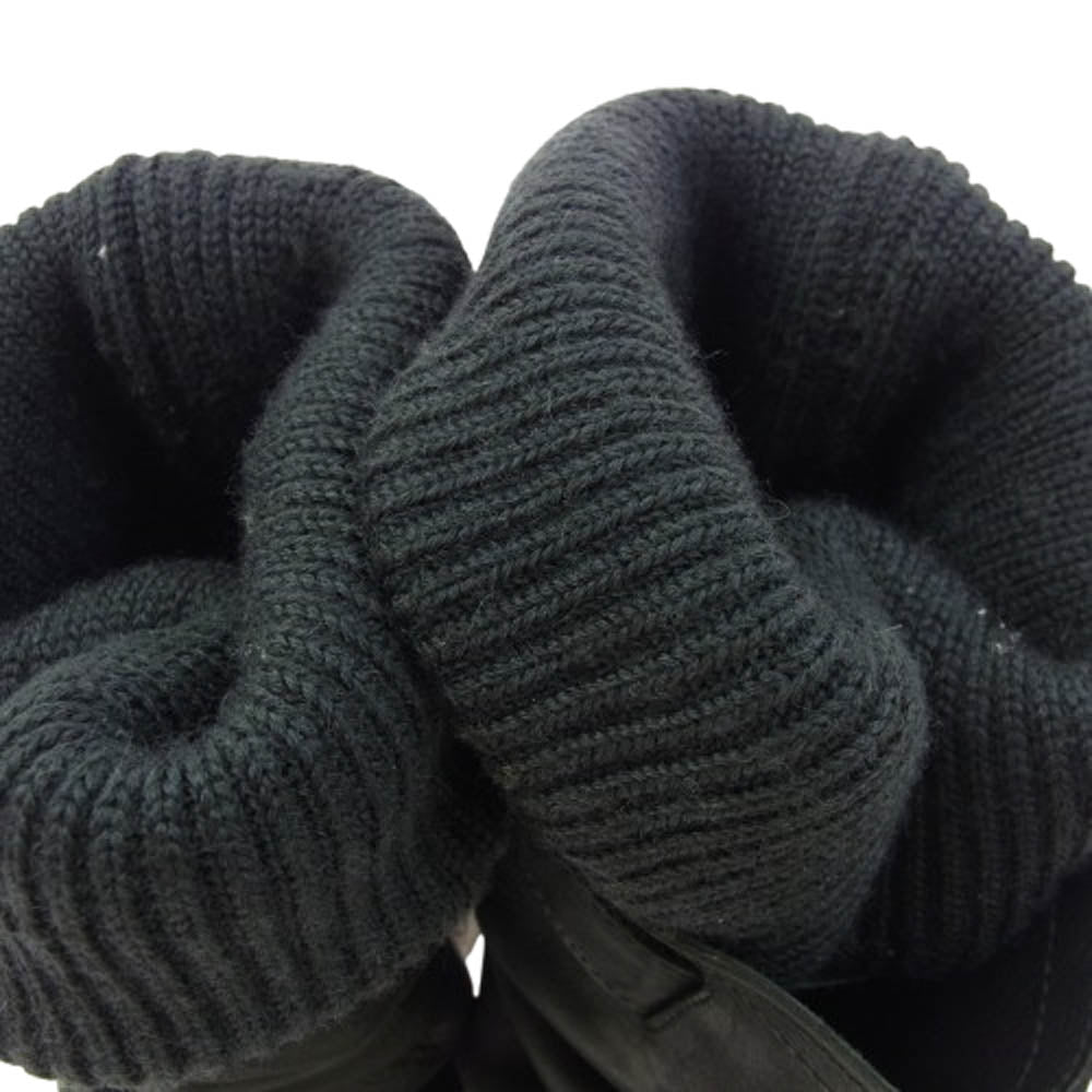 Moonage Devilment ムーンエイジデビルメント MFW013 ベルト付き リブ レザー ブーツ ブラック系 41【中古】