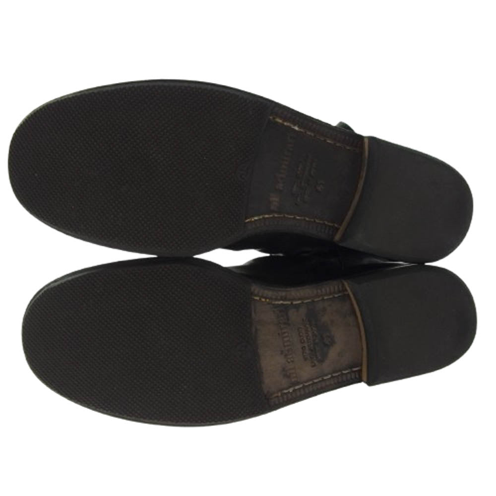 Moonage Devilment ムーンエイジデビルメント MFW013 ベルト付き リブ レザー ブーツ ブラック系 41【中古】