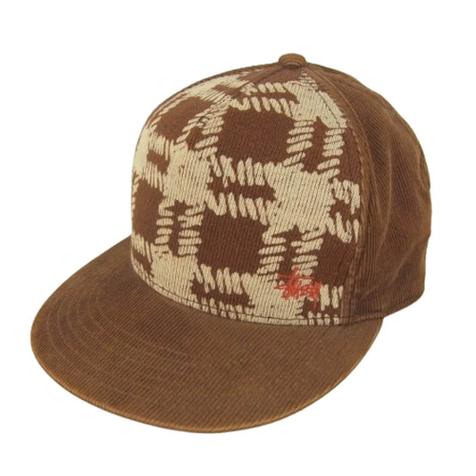 STUSSY ステューシー ロゴ刺繍 コーデュロイ キャップ コットン 中国製 ブラウン系 ONE SIZE【中古】