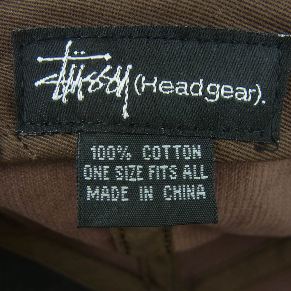 STUSSY ステューシー ロゴ刺繍 コーデュロイ キャップ コットン 中国製 ブラウン系 ONE SIZE【中古】