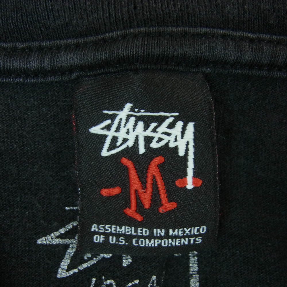 STUSSY ステューシー ワールドツアー Tシャツ 半袖 カットソー コットン ダークグレー系 黒に近いダークグレー系 M【中古】