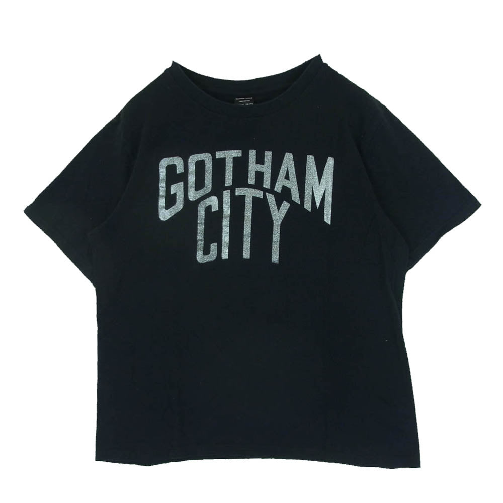 NUMBER(N)INE ナンバーナイン GOTHAM CITY ゴッサムシティ プリント Tシャツ 半袖 カットソー コットン ブラック系 3【中古】