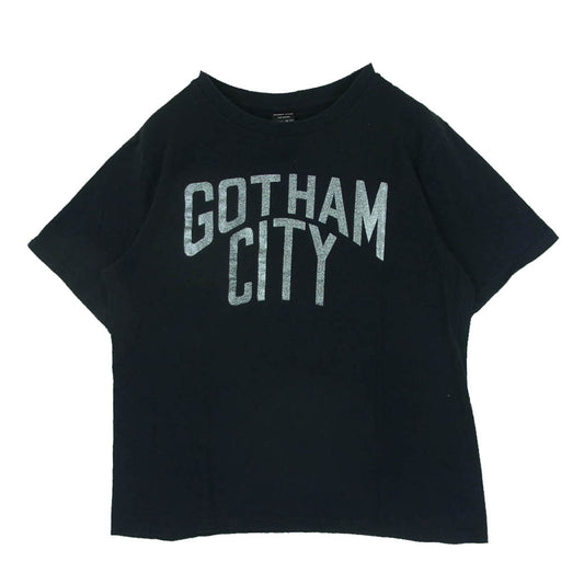 NUMBER(N)INE ナンバーナイン GOTHAM CITY ゴッサムシティ プリント Tシャツ 半袖 カットソー コットン ブラック系 3【中古】