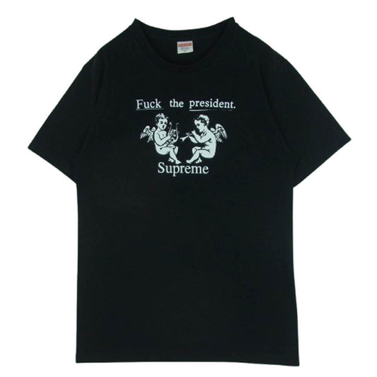 Supreme シュプリーム 17SS Fuck The President Tee ファックザプレジデント Tシャツ 半袖 カットソー ブラック系 M【中古】