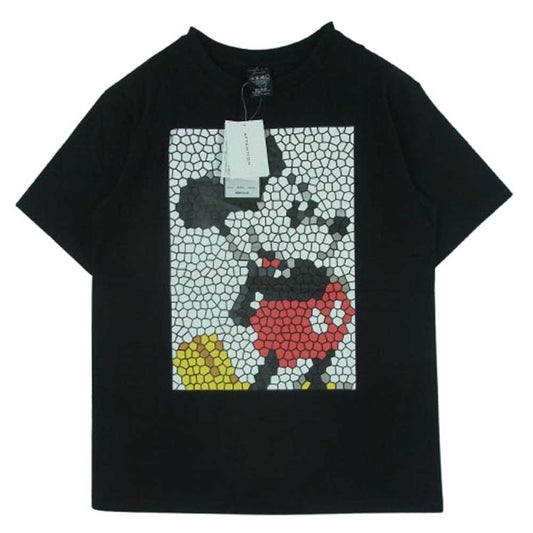 NUMBER(N)INE ナンバーナイン F12-NWD004 DISNEY ディズニー MICKEY MOUSE ミッキーマウス モザイク Tシャツ 半袖 カットソー ブラック系 2【美品】【中古】
