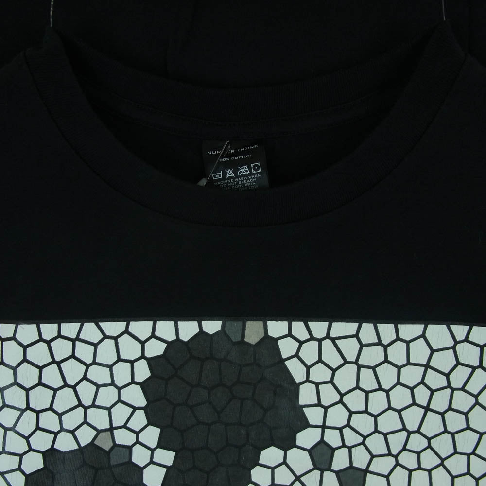 NUMBER(N)INE ナンバーナイン F12-NWD004 DISNEY ディズニー MICKEY MOUSE ミッキーマウス モザイク Tシャツ 半袖 カットソー ブラック系 2【美品】【中古】