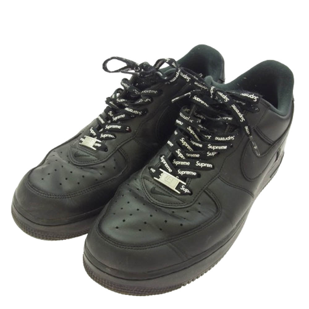 Supreme シュプリーム CU9225-001 × NIKE ナイキ AIR FORCE 1 LOW エアフォース1 ロー ローカットスニーカー ブラック系 ブラック系 28cm【中古】