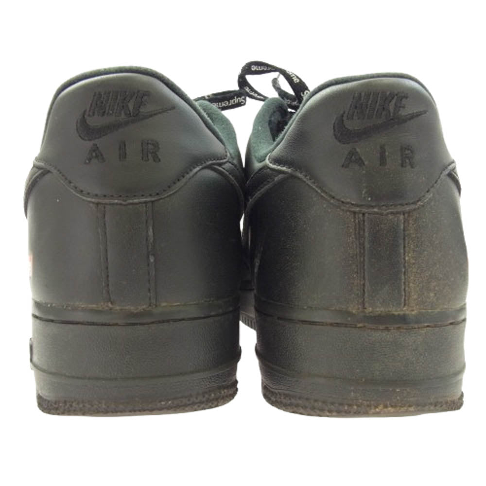 Supreme シュプリーム CU9225-001 × NIKE ナイキ AIR FORCE 1 LOW エアフォース1 ロー ローカットスニーカー ブラック系 ブラック系 28cm【中古】
