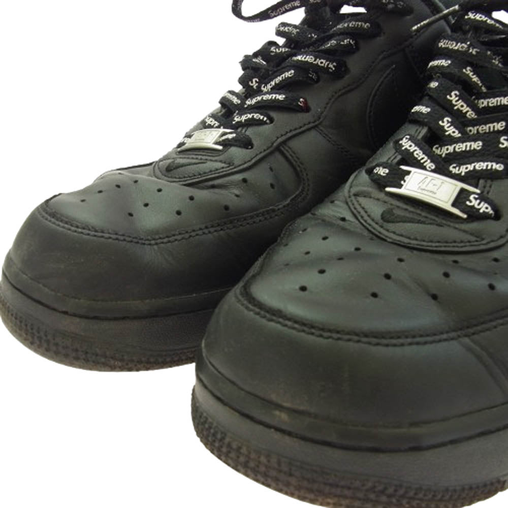 Supreme シュプリーム CU9225-001 × NIKE ナイキ AIR FORCE 1 LOW エアフォース1 ロー ローカットスニーカー ブラック系 ブラック系 28cm【中古】