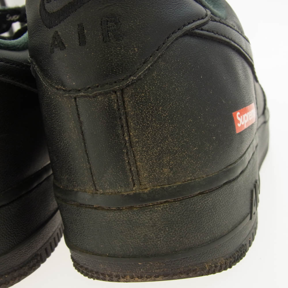 Supreme シュプリーム CU9225-001 × NIKE ナイキ AIR FORCE 1 LOW エアフォース1 ロー ローカットスニーカー ブラック系 ブラック系 28cm【中古】