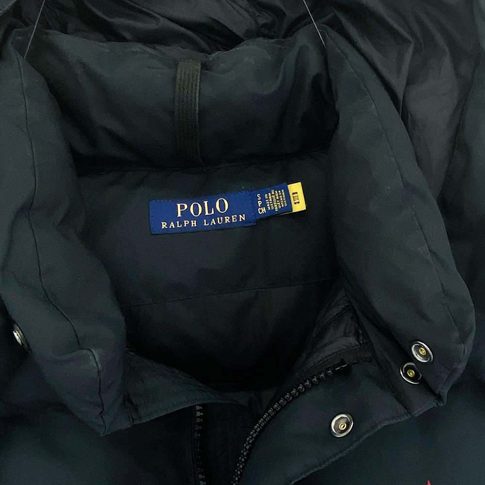 POLO RALPH LAUREN ポロ・ラルフローレン 710919271001 ポニー刺繍 ダウンコート ダウンジャケット 緑みのブルー系【中古】