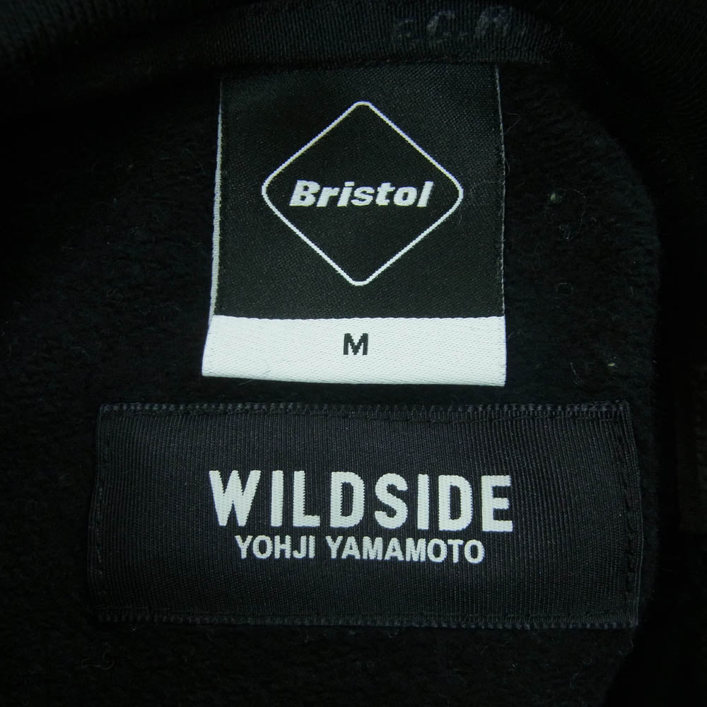 F.C.R.B. エフシーアールビー 23AW FCRB-232127 WILDSIDE by Yohji Yamamoto ワイルドサイド ヨウジ ヤマモト SWEAT HOODIE ラバーロゴ プルオーバー スウェット パーカー ブラック系 M【中古】