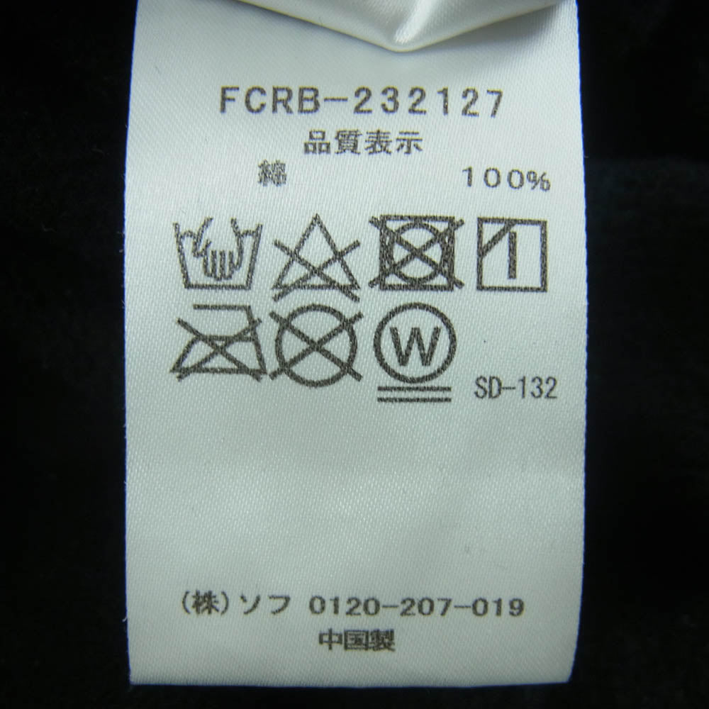 F.C.R.B. エフシーアールビー 23AW FCRB-232127 WILDSIDE by Yohji Yamamoto ワイルドサイド ヨウジ ヤマモト SWEAT HOODIE ラバーロゴ プルオーバー スウェット パーカー ブラック系 M【中古】