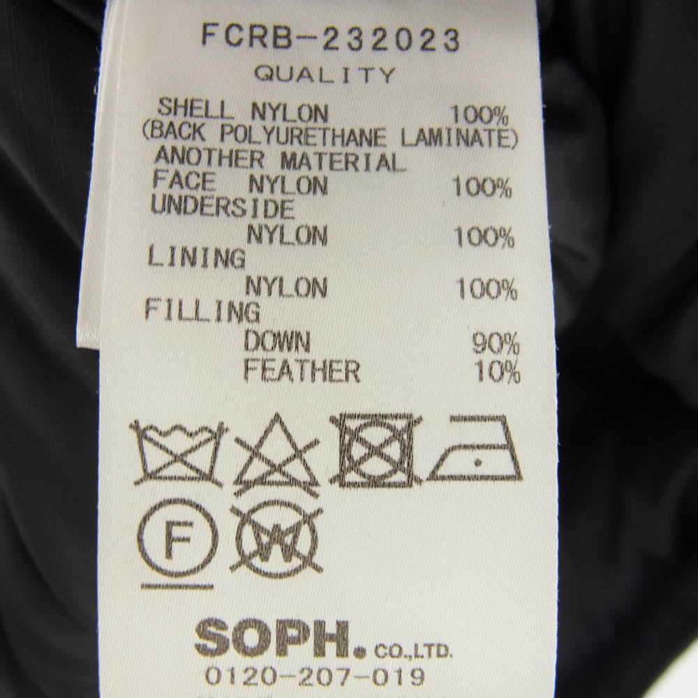 F.C.R.B. エフシーアールビー 23AW FCRB-232023 SOPH ソフ エフシーレアルブリストル DOWN BENCH PARKA  ダウン ベンチ パーカー ダウン ジャケット ブラック系 ブラック系 M【中古】