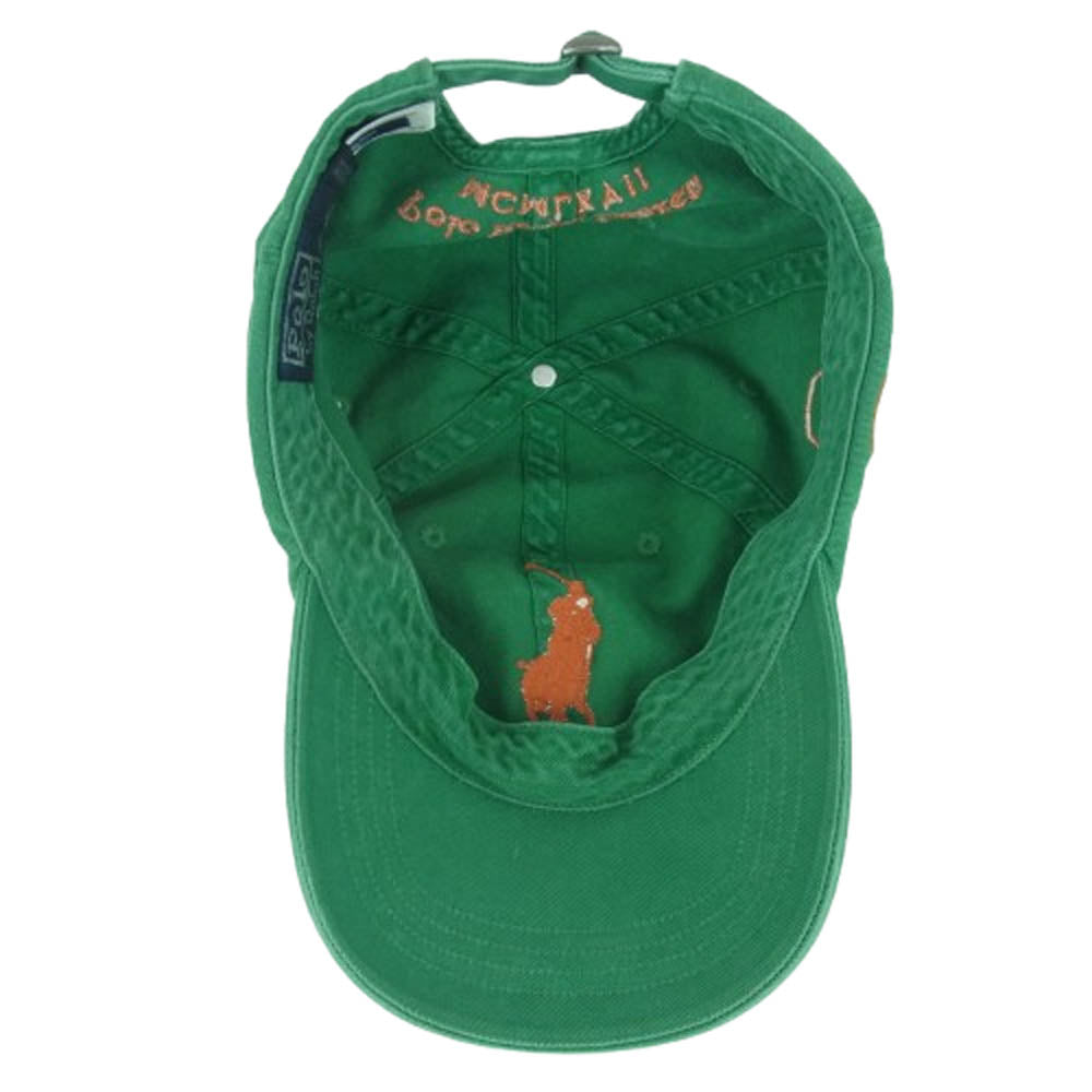 POLO RALPH LAUREN ポロ・ラルフローレン MABLHGLDJ500045 MCMLXVII ポニー刺繍 ロゴ キャップ 中国製 グリーン系【中古】