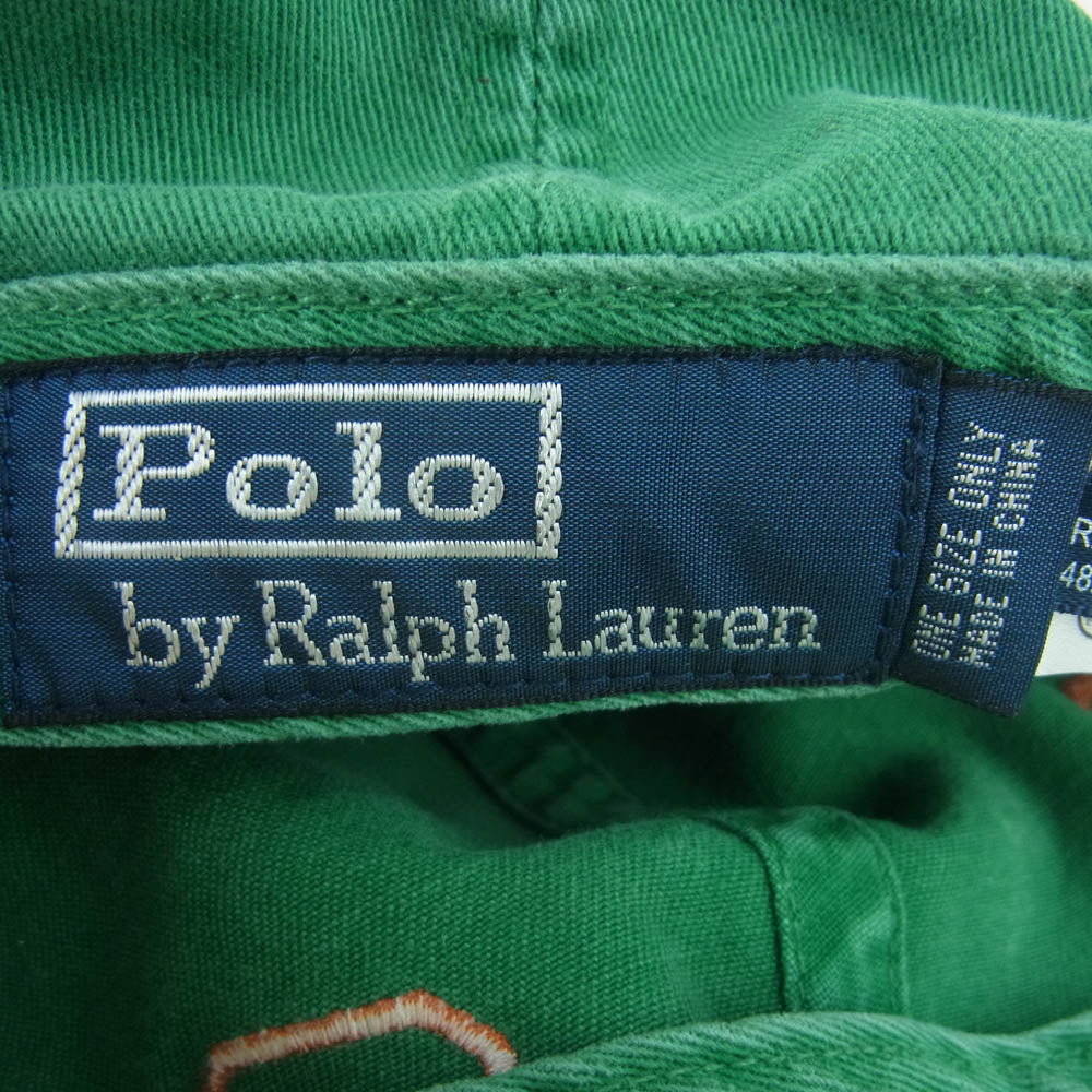 POLO RALPH LAUREN ポロ・ラルフローレン MABLHGLDJ500045 MCMLXVII ポニー刺繍 ロゴ キャップ 中国製 グリーン系【中古】