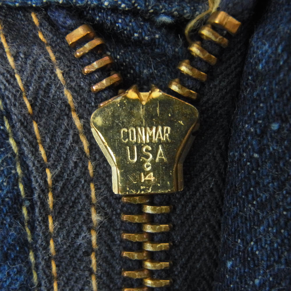 Levi's リーバイス 50s 701XX 片爪コンマ―ジップ 両面タブ ボタン裏ツメ刻 c印 センターループ デニム パンツ インディゴブルー系【中古】 Levi's リーバイス 50s 701XX 片爪コンマ―ジップ 両面タブ ボタン裏