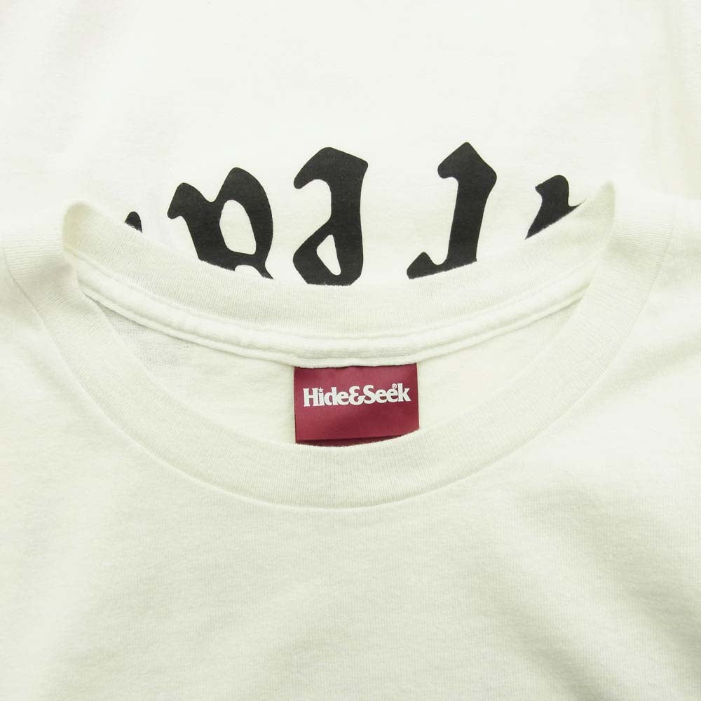HideandSeek ハイドアンドシーク 24SS Team Far East S/S Tee チームロゴ バックロゴ 半袖 Tシャツ ホワイト系 L【中古】