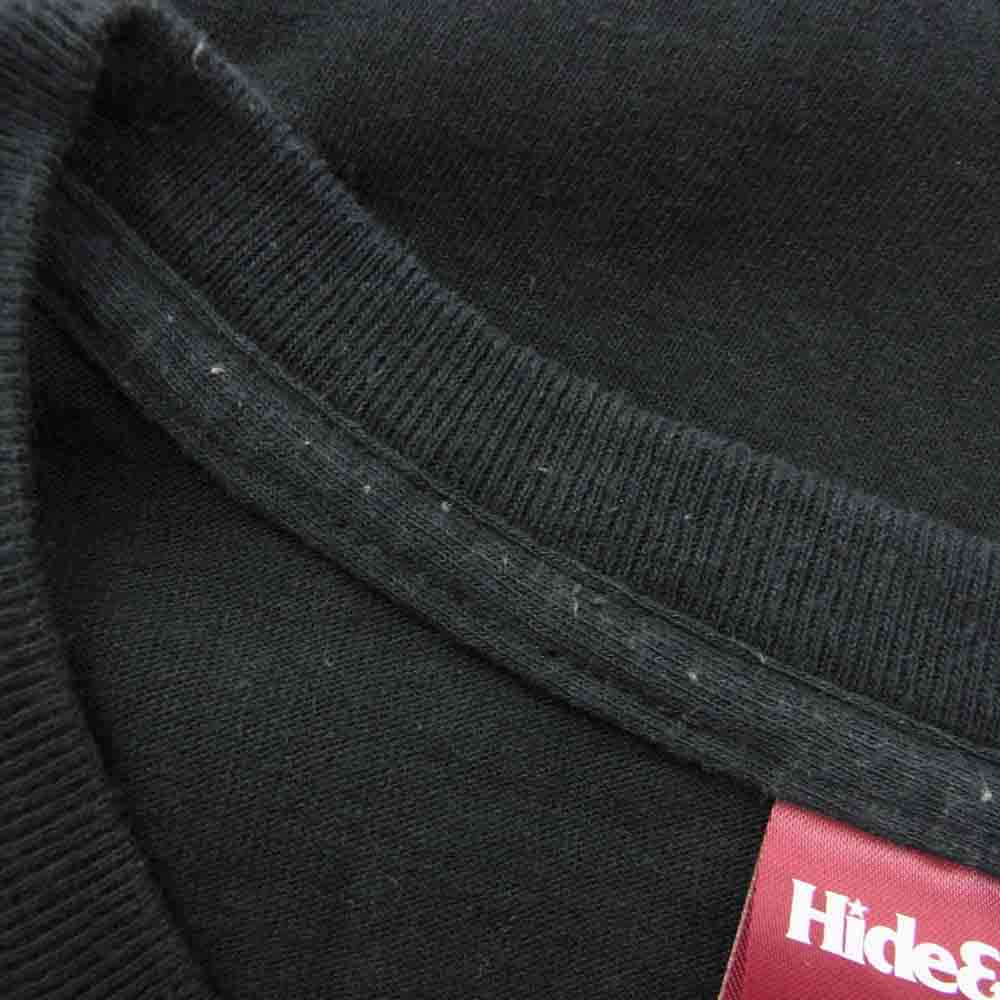 HideandSeek ハイドアンドシーク LOGO S/S TEE ロゴプリント 半袖 Tシャツ ブラック系 L【中古】