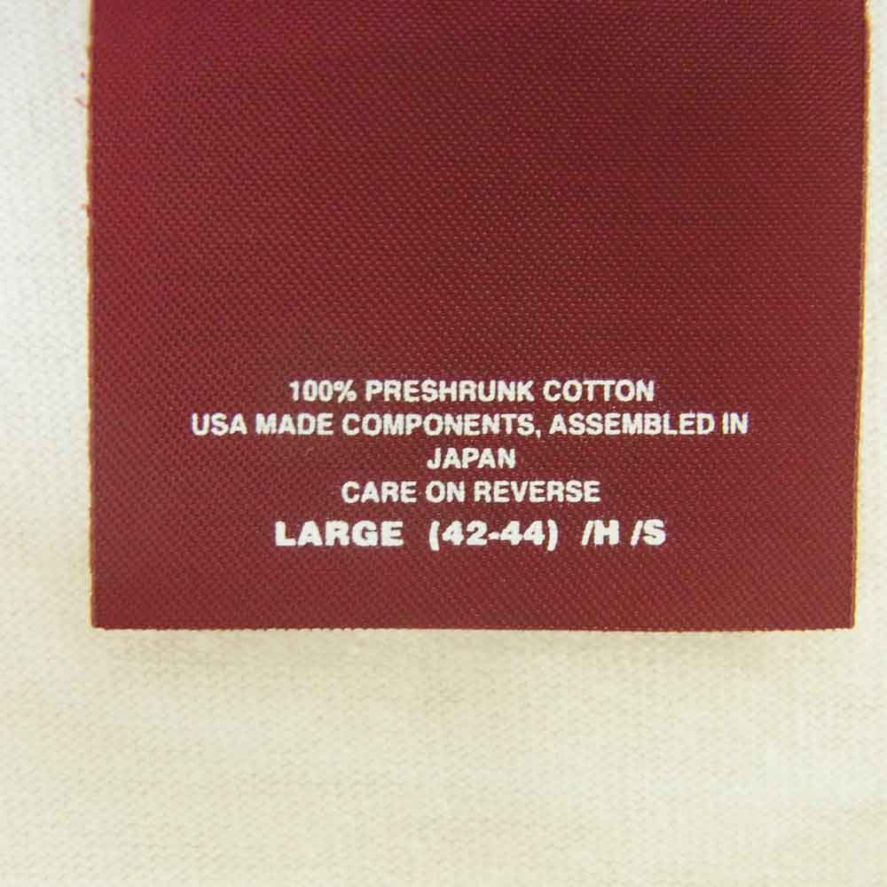 HideandSeek ハイドアンドシーク SOLID S/S TEE ソリッド ロゴプリント 半袖 Tシャツ コットン ホワイト系 L【中古】