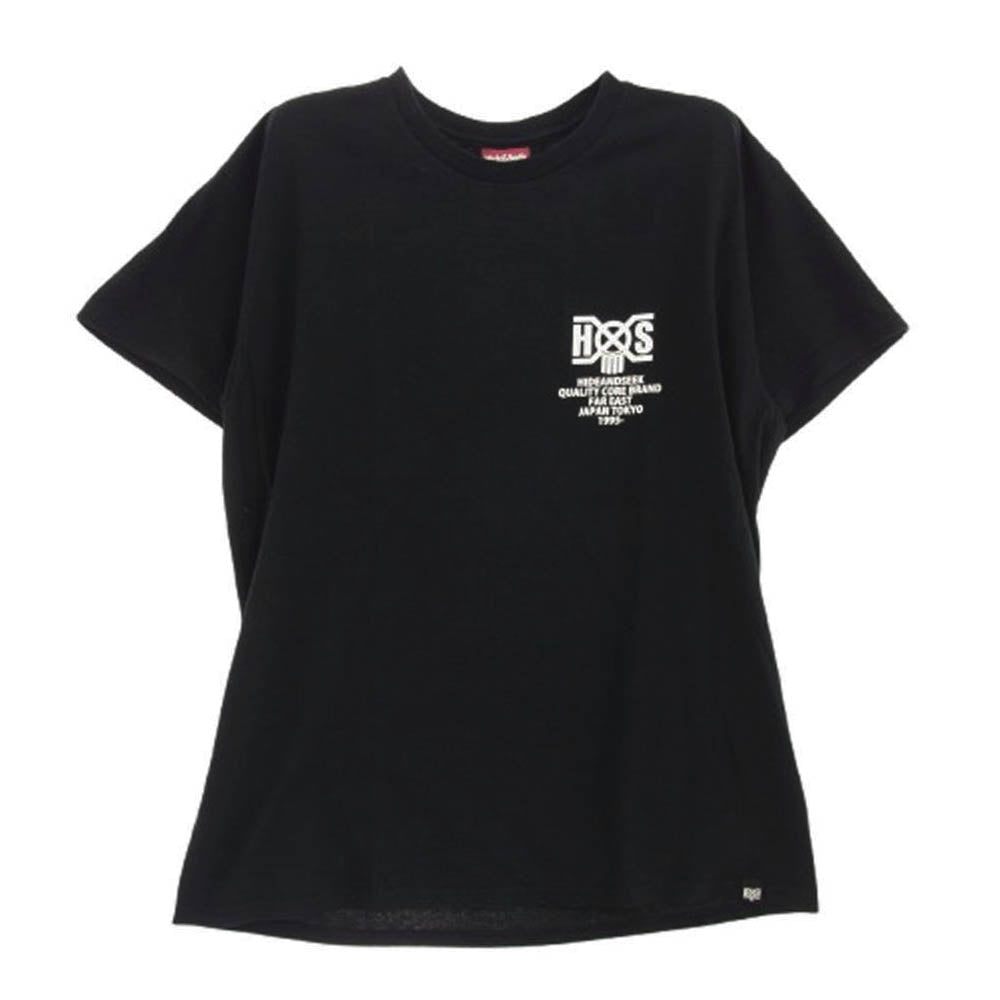 HideandSeek ハイドアンドシーク 24SS BOUNTY HUNTER S/S TEE HBT-010524 バウンティーハンター Wネーム ロゴプリント 半袖  Tシャツ ブラック系 L【中古】
