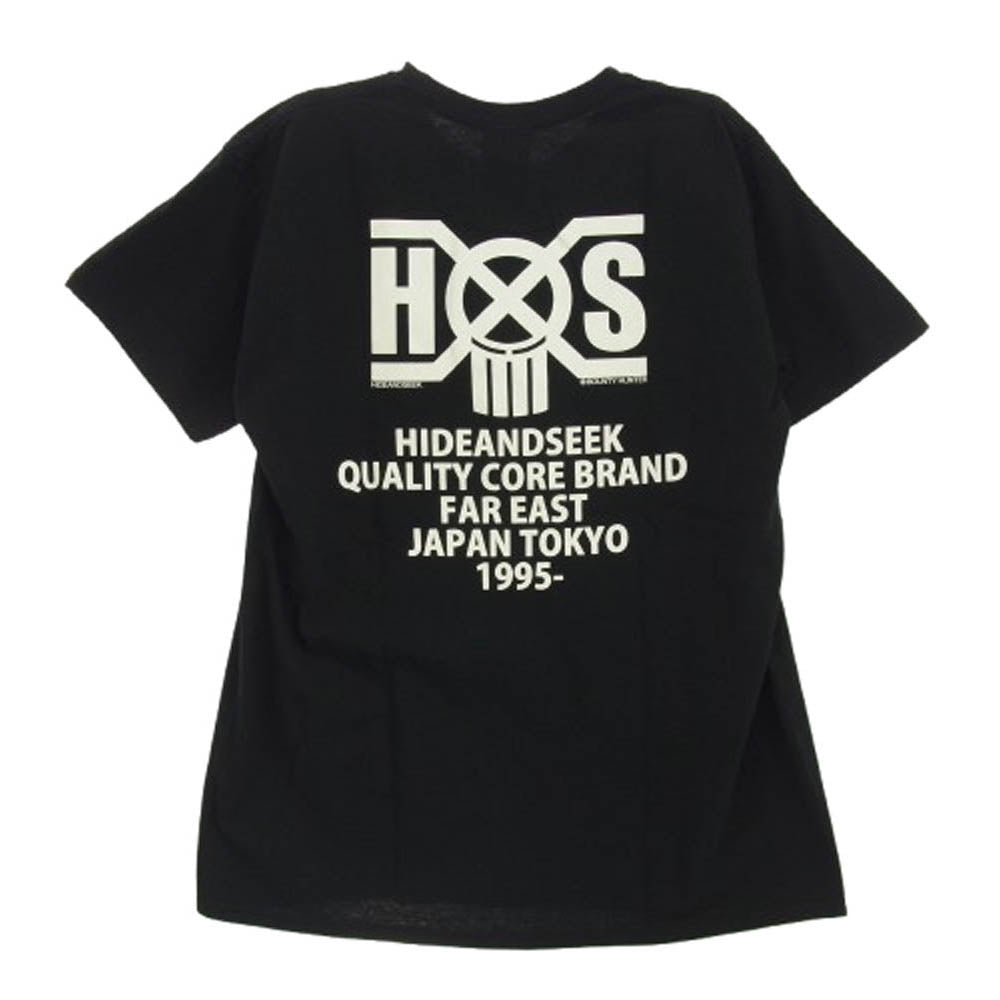 HideandSeek ハイドアンドシーク 24SS BOUNTY HUNTER S/S TEE HBT-010524 バウンティーハンター Wネーム ロゴプリント 半袖  Tシャツ ブラック系 L【中古】