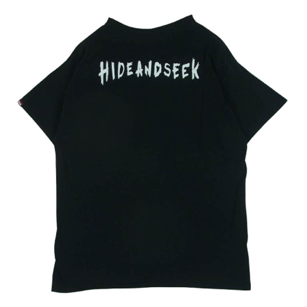 HideandSeek ハイドアンドシーク EAGLE S/S TEE イーグル プリント 半袖 Tシャツ コットン ブラック系 L【中古】