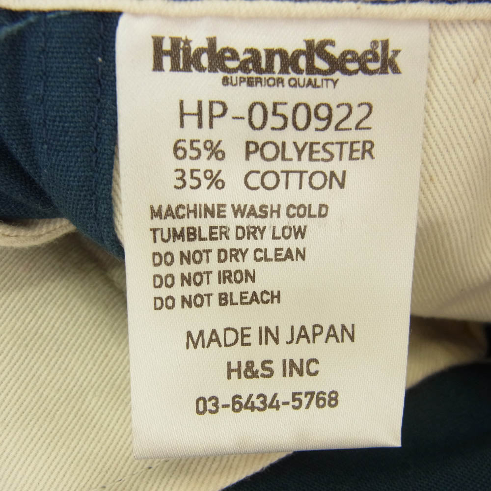 HideandSeek ハイドアンドシーク 25SS HP-040625 B-Work Short ライトオンス TC素材 ワーク ショーツ ハーフパンツ ブルー系【中古】
