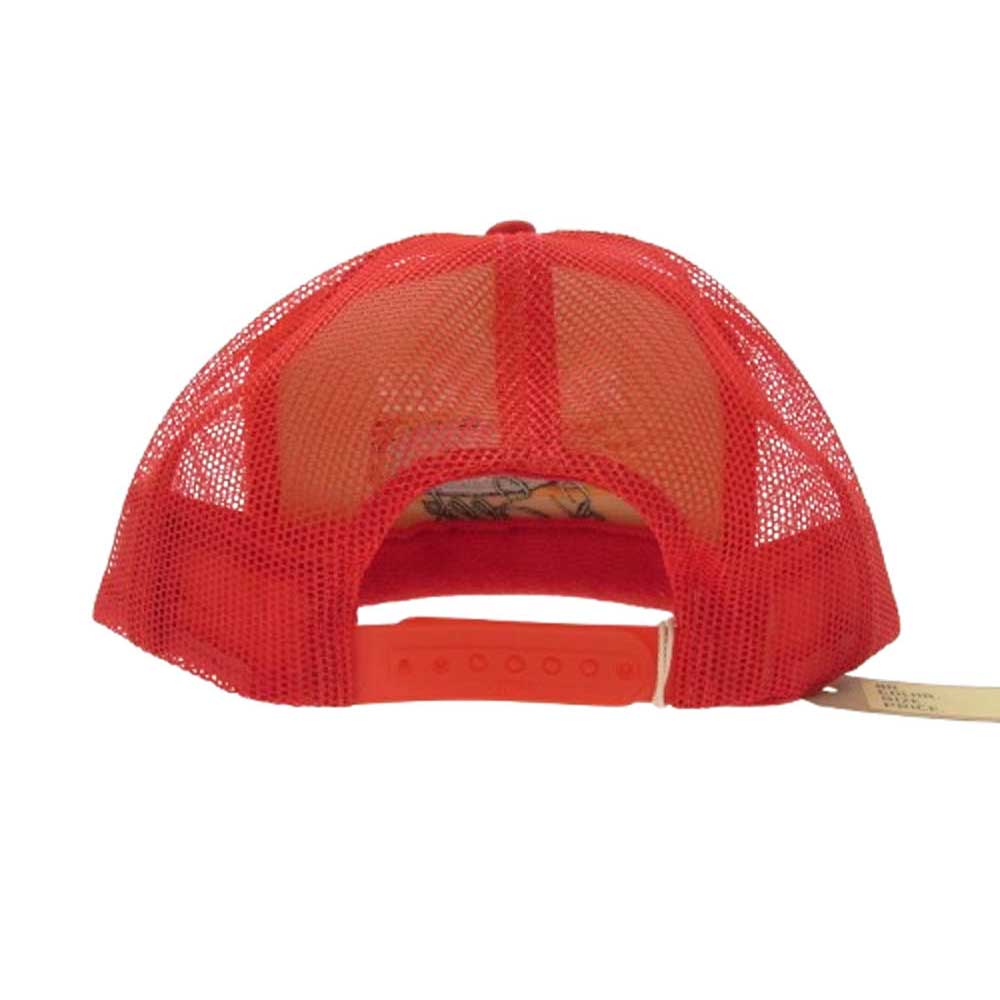 HideandSeek ハイドアンドシーク BORN FREE tracker cap ロゴ刺繍 メッシュ切替 トラッカーキャップ 帽子 レッド系【新古品】【未使用】【中古】