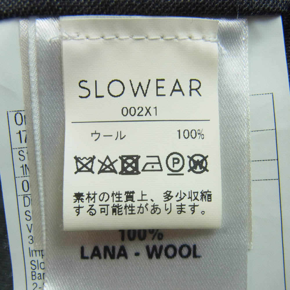 INCOTEX インコテックス SUPER 100's SLIM FIT WOOL ウール スラックス パンツ 002X1 ルーマニア製 グレー系 52【中古】
