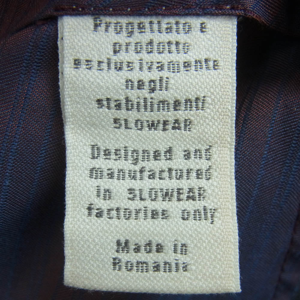INCOTEX インコテックス SUPER 100's SLIM FIT WOOL ウール スラックス パンツ 002X1 ルーマニア製 グレー系 52【中古】