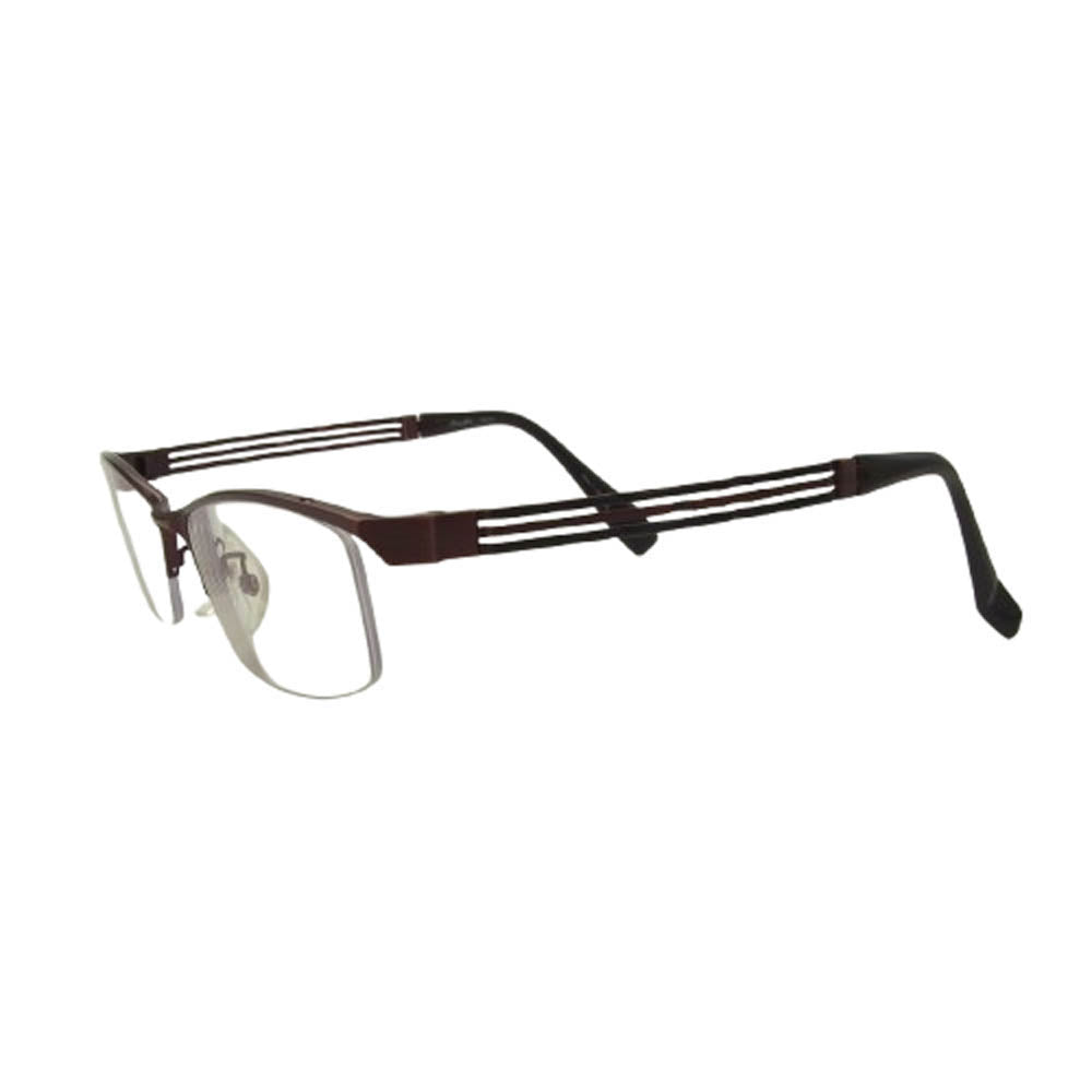ラインアート シャルマン XL1086 スクエア メガネ レッド ワインレッド系 55□16-145mm【中古】