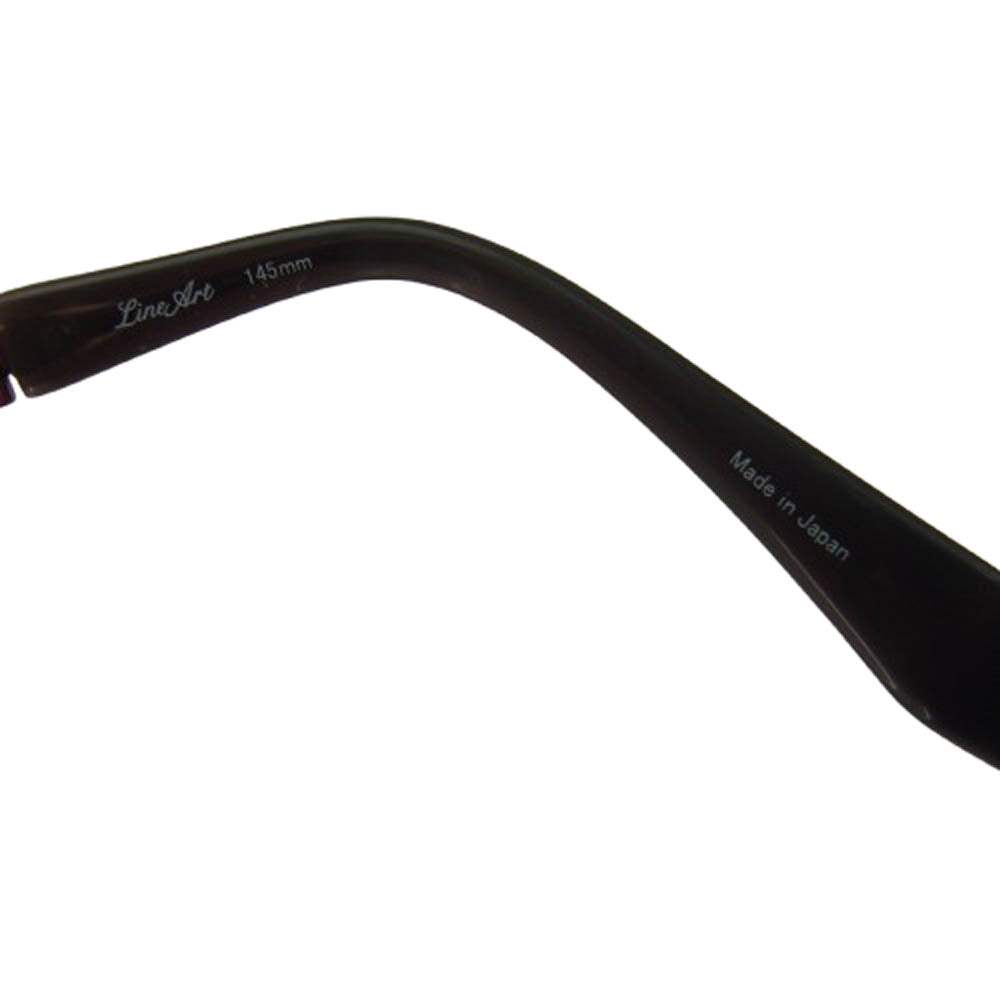ラインアート シャルマン XL1086 スクエア メガネ レッド ワインレッド系 55□16-145mm【中古】