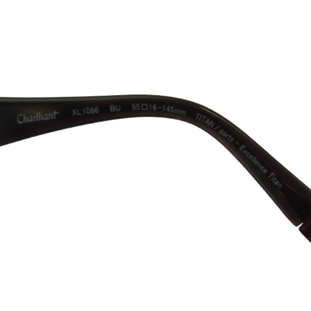 ラインアート シャルマン XL1086 スクエア メガネ レッド ワインレッド系 55□16-145mm【中古】