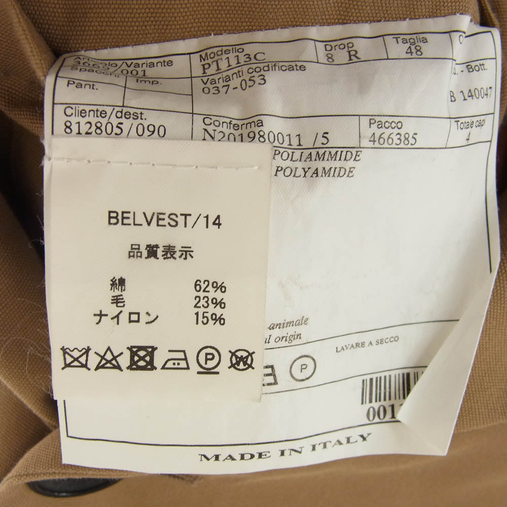 ベルベスト チェスター コート ライトブラウン系 48【中古】