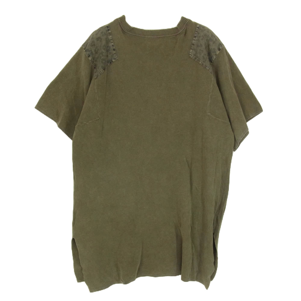 HYSTERIC GLAMOUR ヒステリックグラマー 01182NO01 ポケットデザイン レオパード 半袖 ワンピース カーキ系 FREE【中古】