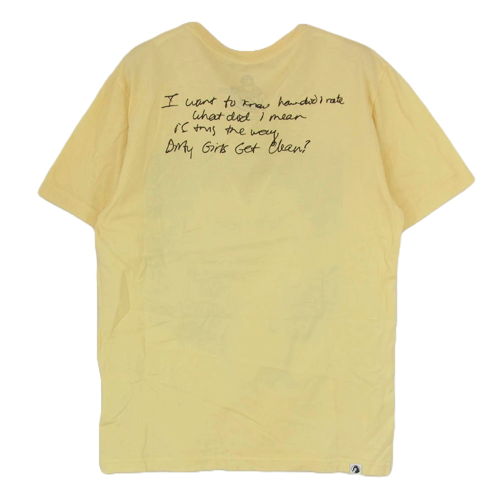 HYSTERIC GLAMOUR ヒステリックグラマー 0241CT23 COURTNEY LOVE コートニーラブ フォトプリント 半袖 Vネック Tシャツ カットソー イエロー系 S【中古】