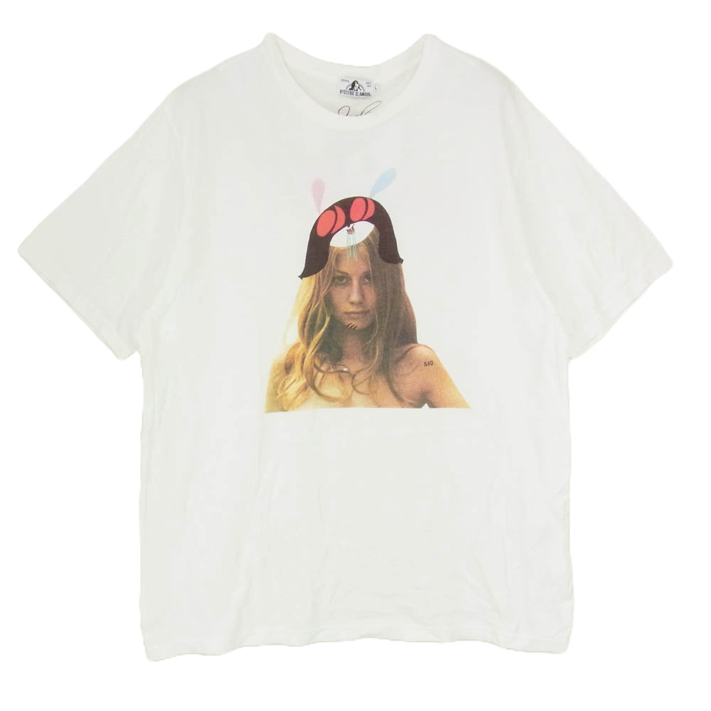 HYSTERIC GLAMOUR ヒステリックグラマー 02182CT41 × skoloct × スコロクト プリント Tシャツ カットソー ホワイト系 L【中古】