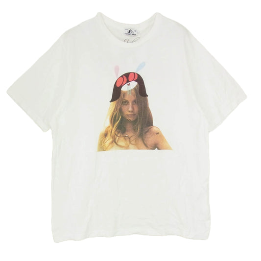 HYSTERIC GLAMOUR ヒステリックグラマー 02182CT41 × skoloct × スコロクト プリント Tシャツ カットソー ホワイト系 L【中古】