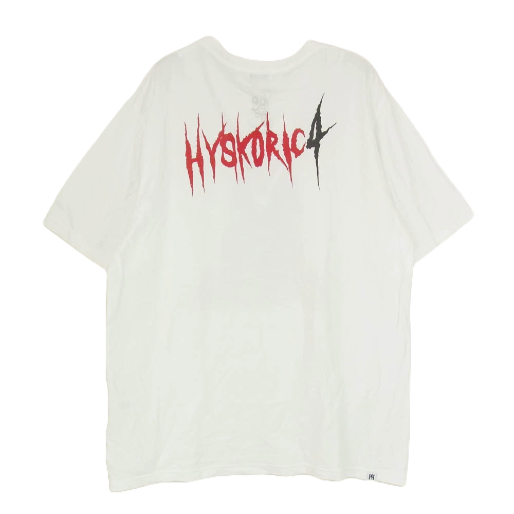 HYSTERIC GLAMOUR ヒステリックグラマー 02182CT41 × skoloct × スコロクト プリント Tシャツ カットソー ホワイト系 L【中古】
