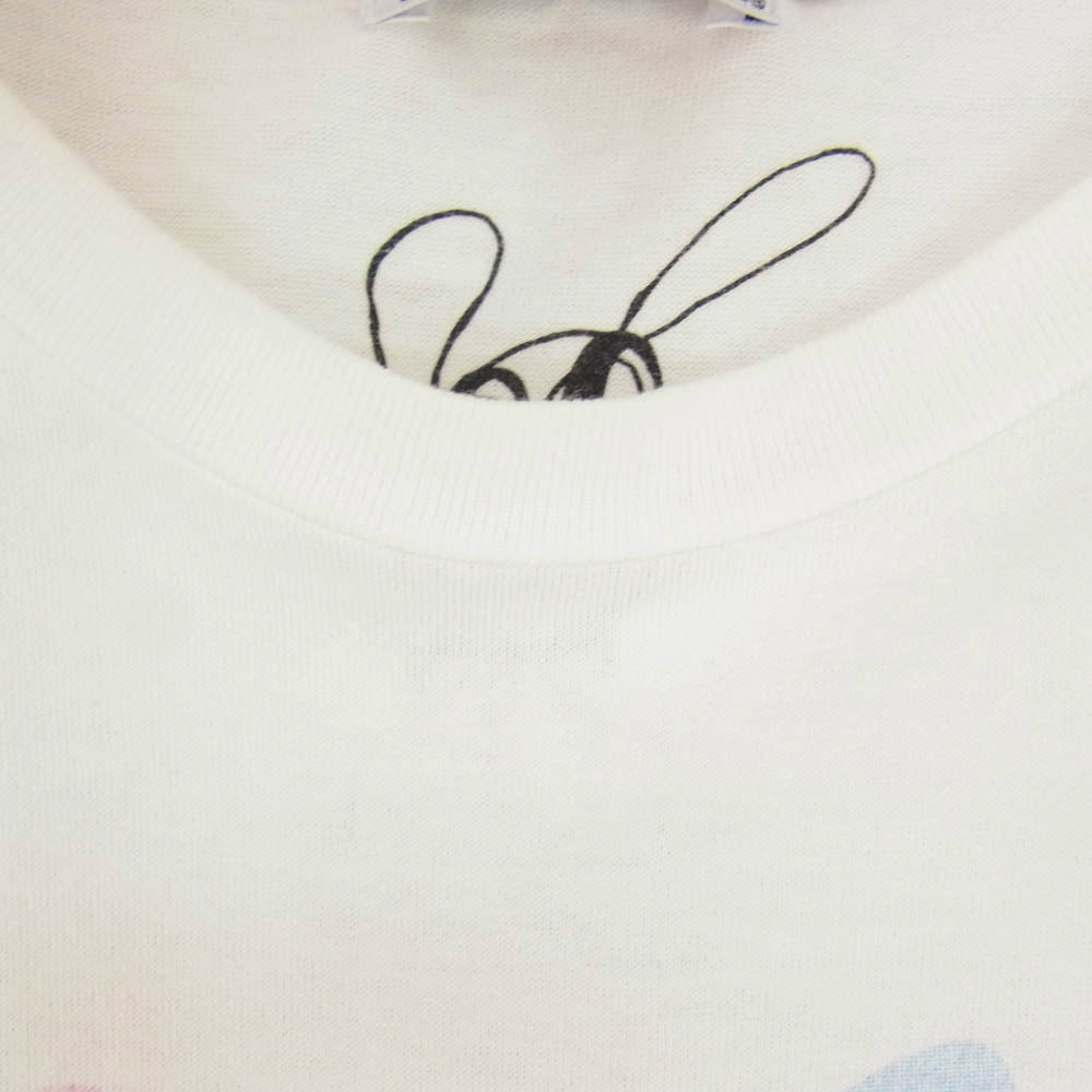 HYSTERIC GLAMOUR ヒステリックグラマー 02182CT41 × skoloct × スコロクト プリント Tシャツ カットソー ホワイト系 L【中古】