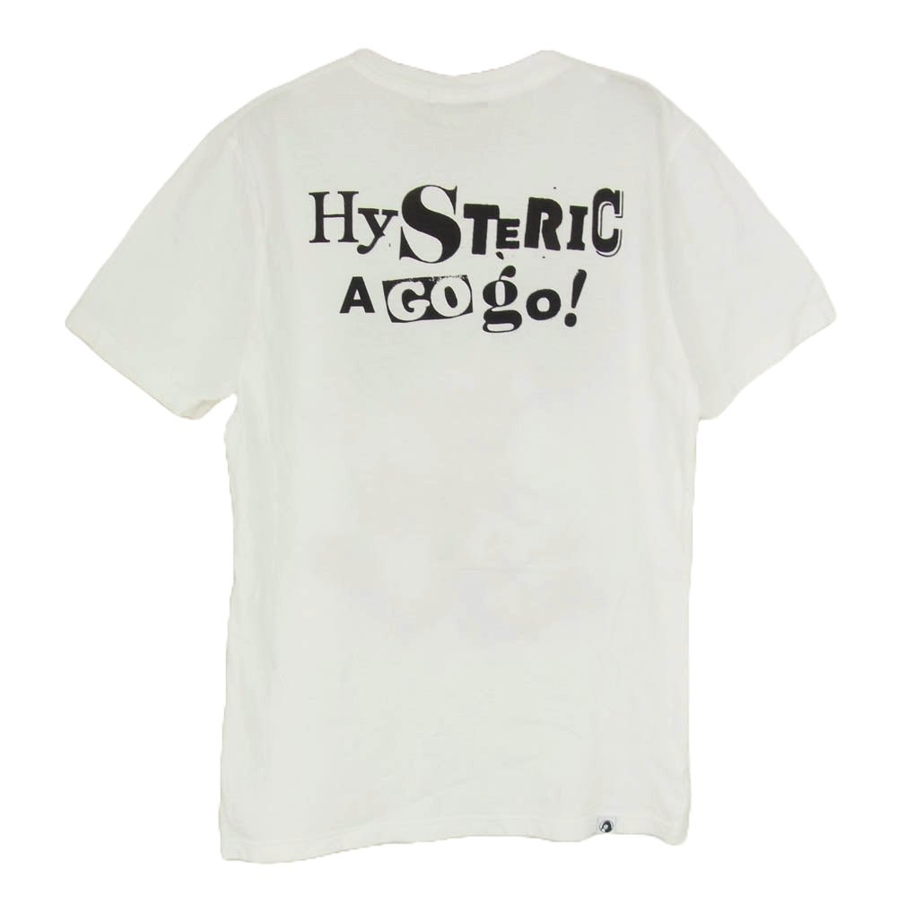 HYSTERIC GLAMOUR ヒステリックグラマー 06183CT09 THEE HYSTERIC XXX ヒステリックトリプルエックス THE ROLLING STONES MISS YOU ローリングストーンズ 半袖 プリント Tシャツ ホワイト系 S【中古】