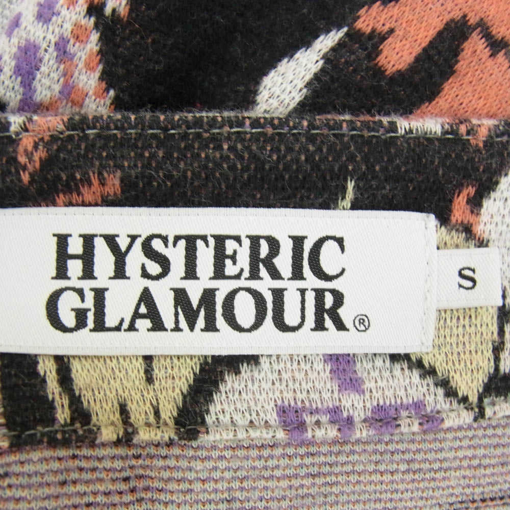 HYSTERIC GLAMOUR ヒステリックグラマー 0243CD03 アメコミ風 総柄 カーディガン マルチカラー系 S【中古】