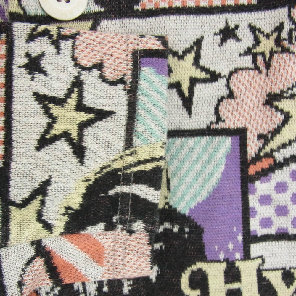 HYSTERIC GLAMOUR ヒステリックグラマー 0243CD03 アメコミ風 総柄 カーディガン マルチカラー系 S【中古】