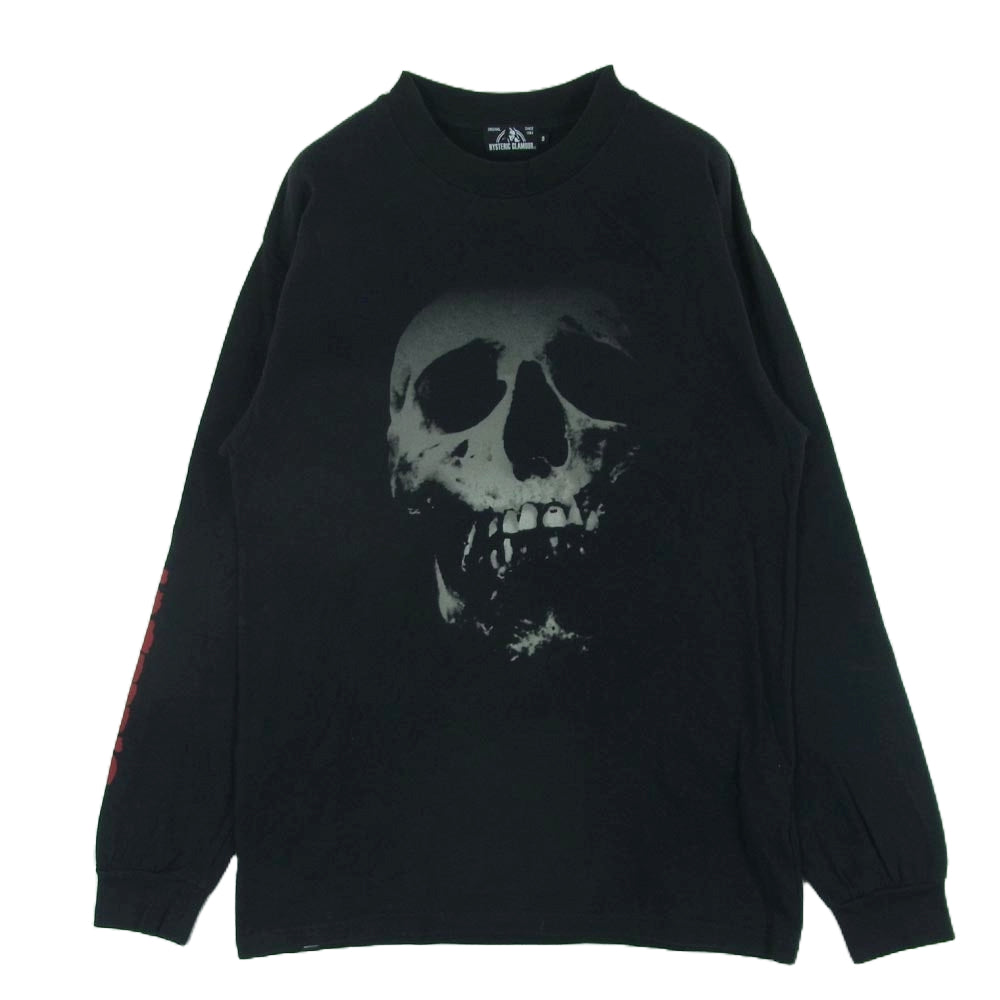 HYSTERIC GLAMOUR ヒステリックグラマー 02203CL15 KULL BERRY スカルベリー 長袖 Tシャツ ロング スリーブ ブラック系 S【中古】