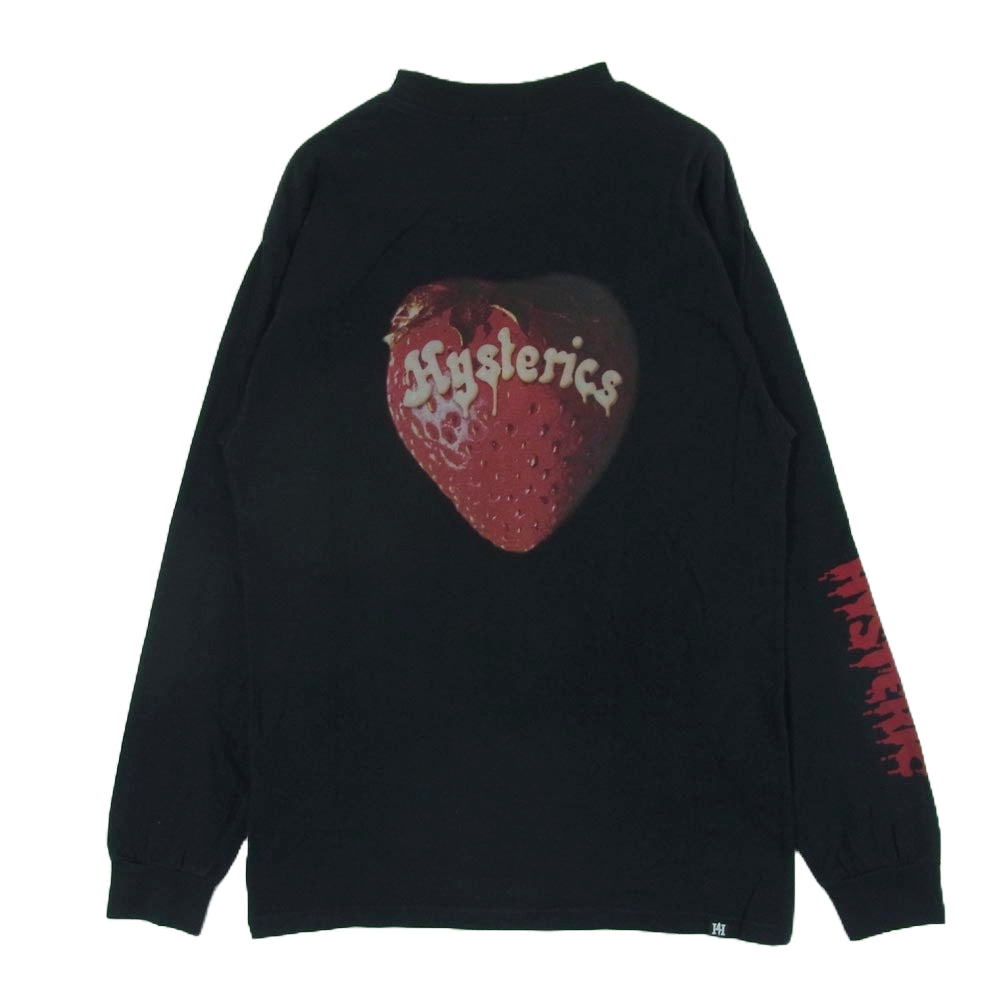 HYSTERIC GLAMOUR ヒステリックグラマー 02203CL15 KULL BERRY スカルベリー 長袖 Tシャツ ロング スリーブ ブラック系 S【中古】