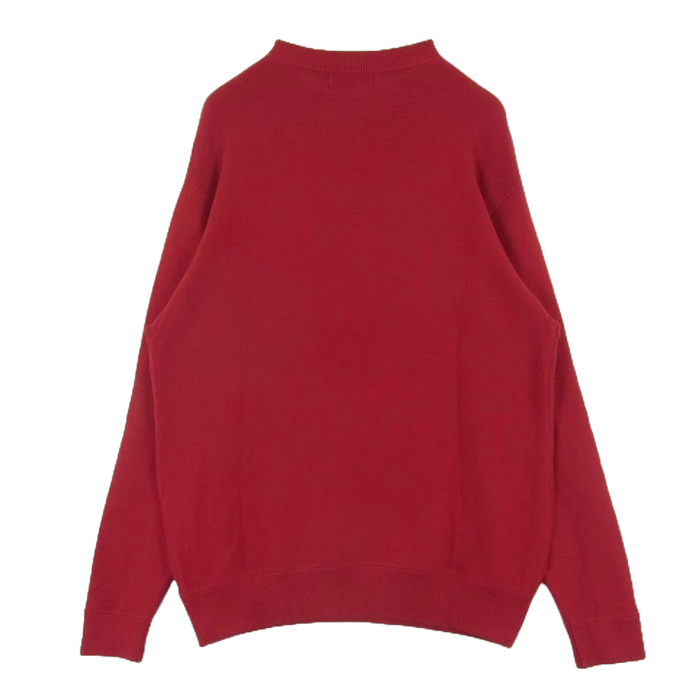 HYSTERIC GLAMOUR ヒステリックグラマー 02233NS05 VIXEN GIRL ビクセンガール 刺繍 ワッペン クルーネック ニット セーター レッド系 L【中古】