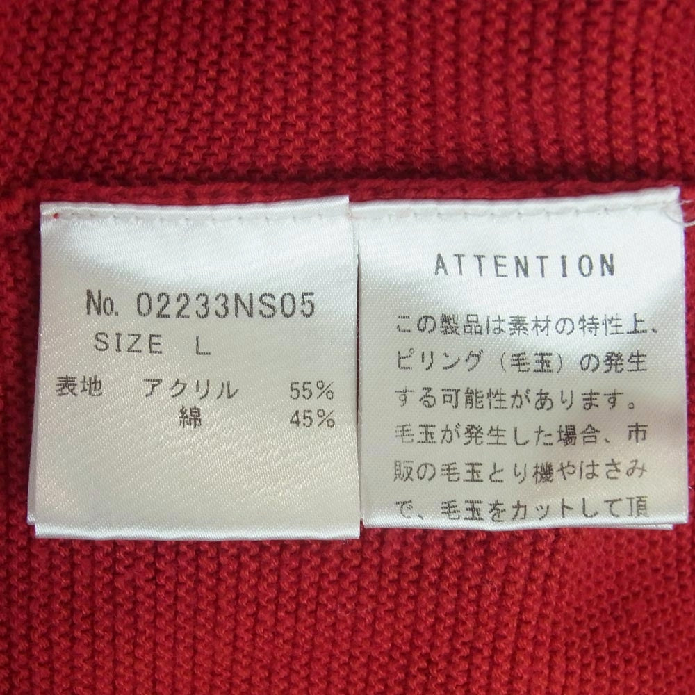 HYSTERIC GLAMOUR ヒステリックグラマー 02233NS05 VIXEN GIRL ビクセンガール 刺繍 ワッペン クルーネック ニット セーター レッド系 L【中古】