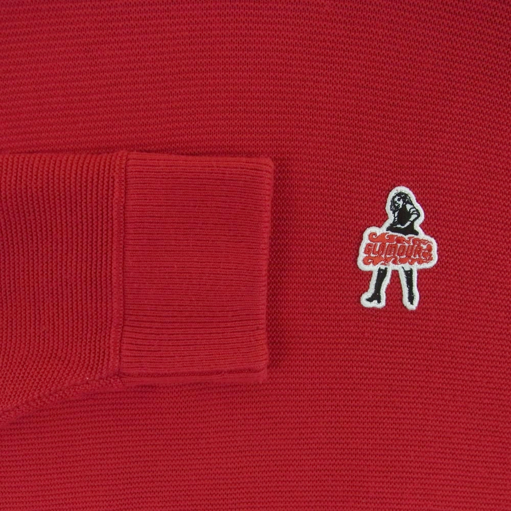 HYSTERIC GLAMOUR ヒステリックグラマー 02233NS05 VIXEN GIRL ビクセンガール 刺繍 ワッペン クルーネック ニット セーター レッド系 L【中古】