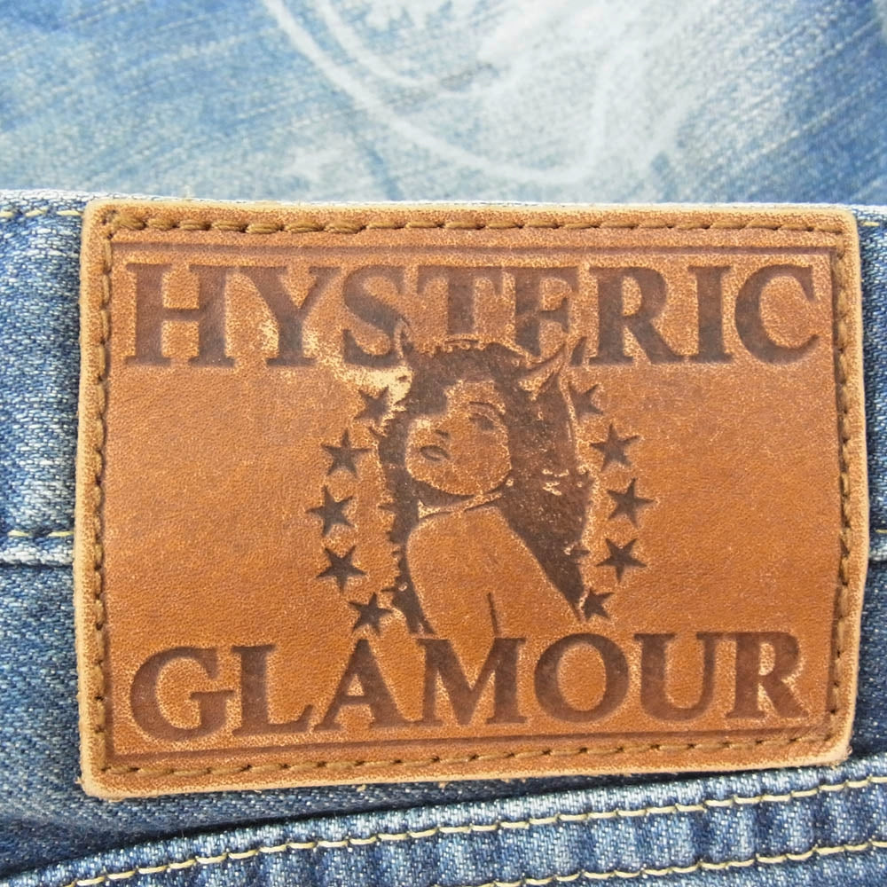 HYSTERIC GLAMOUR ヒステリックグラマー 0232AP05 ステンシル 加工 デニムパンツ 29インチ インディゴブルー系 29【中古】